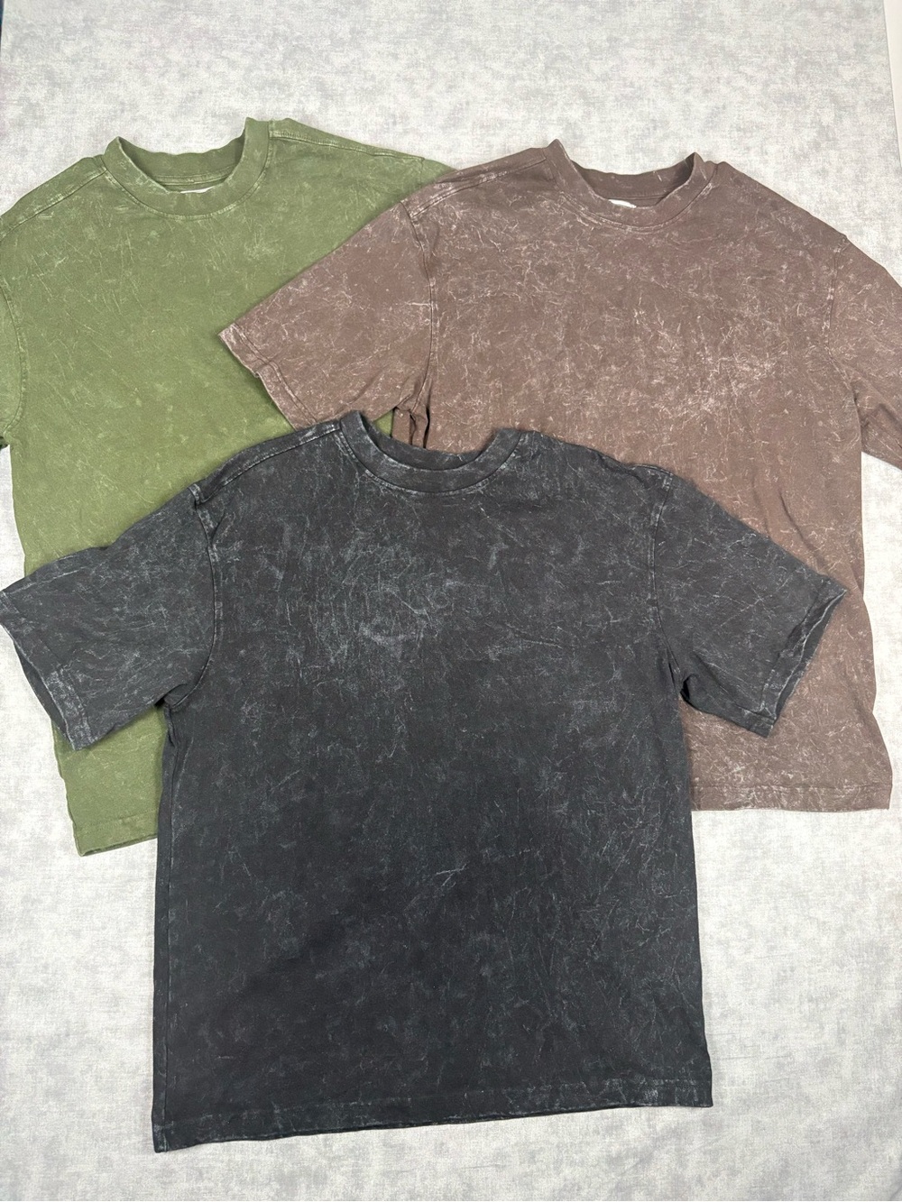 Lot 3 Saint x Louis Collab T Shirts Mens M Relaxed Boxy Fit Acid Wash Cotton